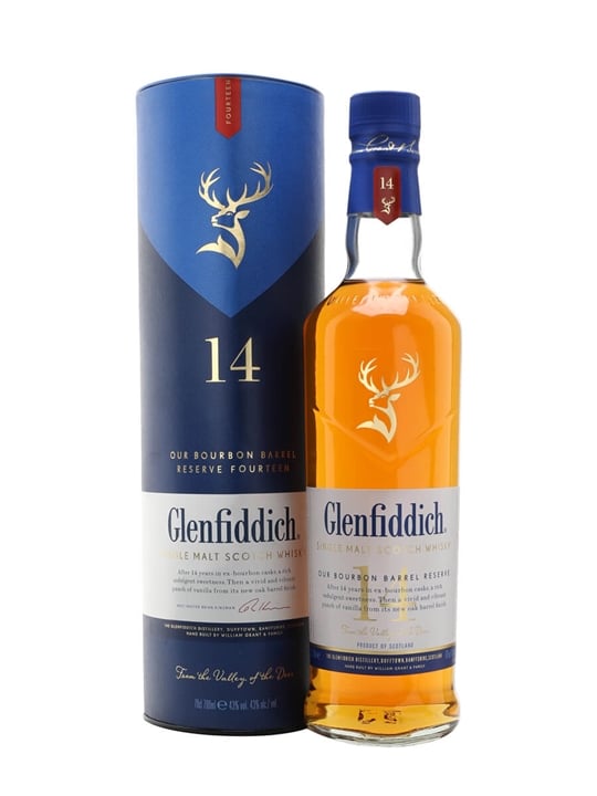 Glenfiddich 14 Year Old / Bourbon Barrel Reserve Speyside Whisky
