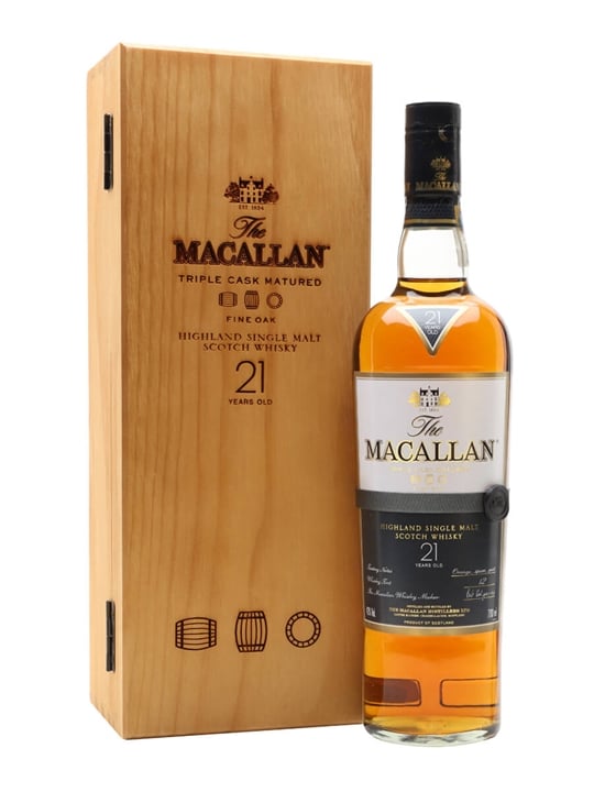 Macallan 21 Year Old / Fine Oak Speyside Single Malt Scotch Whisky