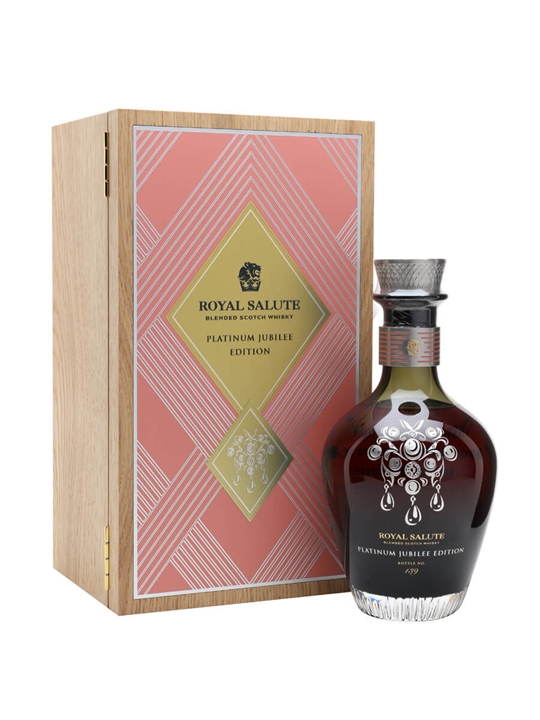 Royal Salute Platinum Jubilee / Pearl & Diamond Brooch (Pink) Blended Whisky