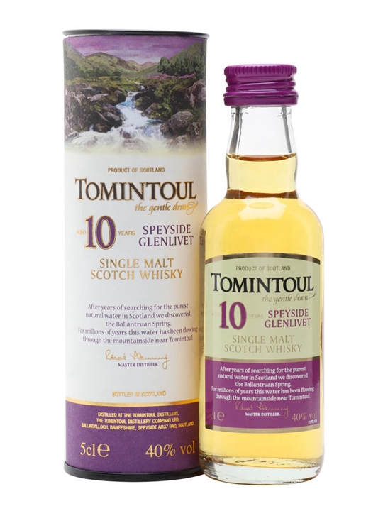 Tomintoul 10 Year Old / Miniature Speyside Single Malt Scotch Whisky
