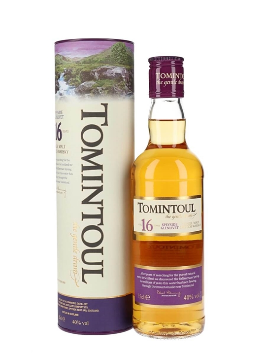 Tomintoul 16 Year Old / Half Bottle Speyside Single Malt Scotch Whisky