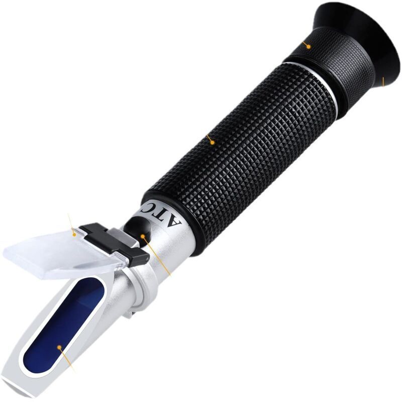 High Precision Alcohol Refractometer 0-80% v/v, Portable Alcohol ...